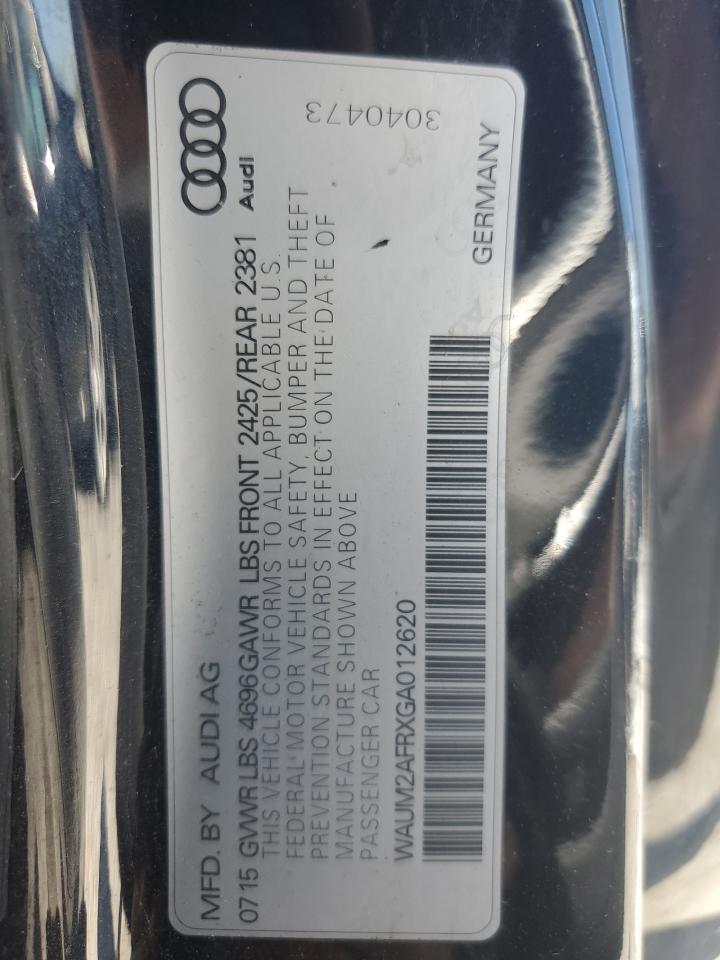 2016 Audi A5 Premium Plus S-Line VIN: WAUM2AFRXGA012620 Lot: 53327735