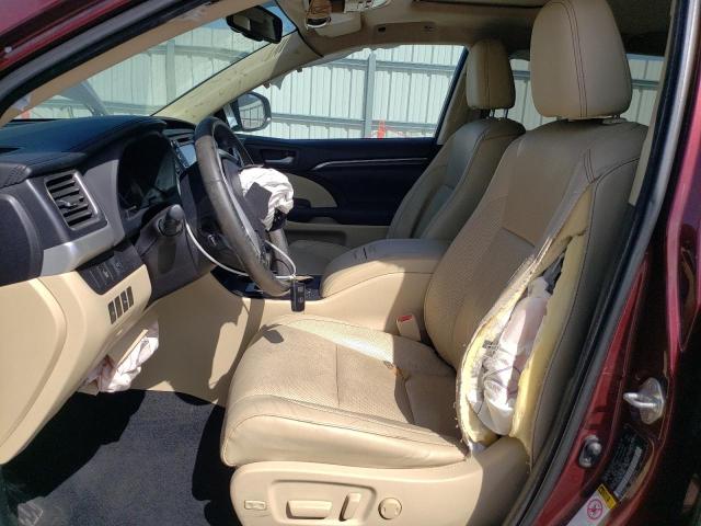  TOYOTA HIGHLANDER 2015 Бургунди