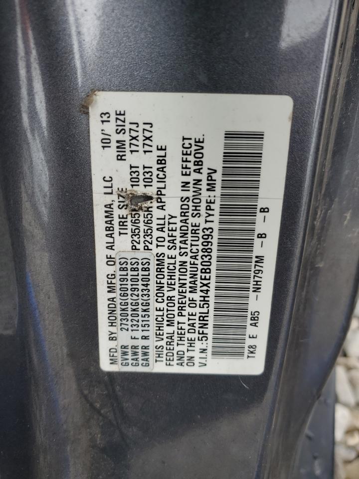 2014 Honda Odyssey Ex VIN: 5FNRL5H4XEB038993 Lot: 50931085