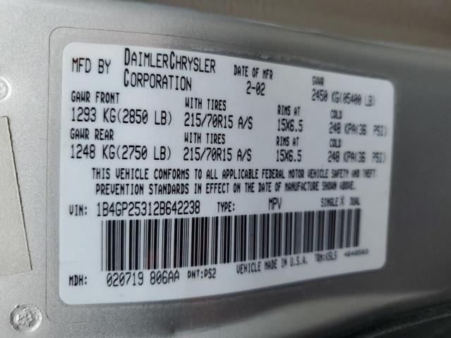 2002 DODGE CARAVAN SE