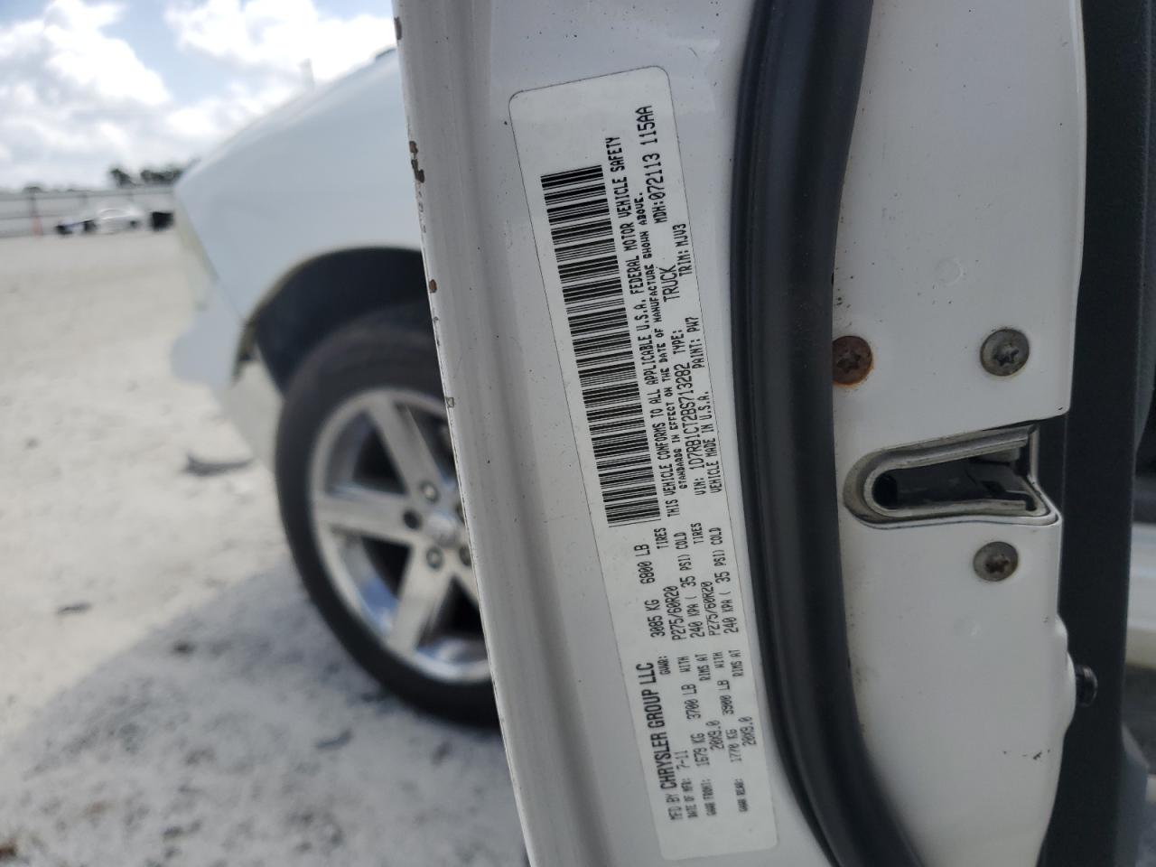 2011 Dodge Ram 1500 VIN: 1D7RB1CT2BS713282 Lot: 51977885