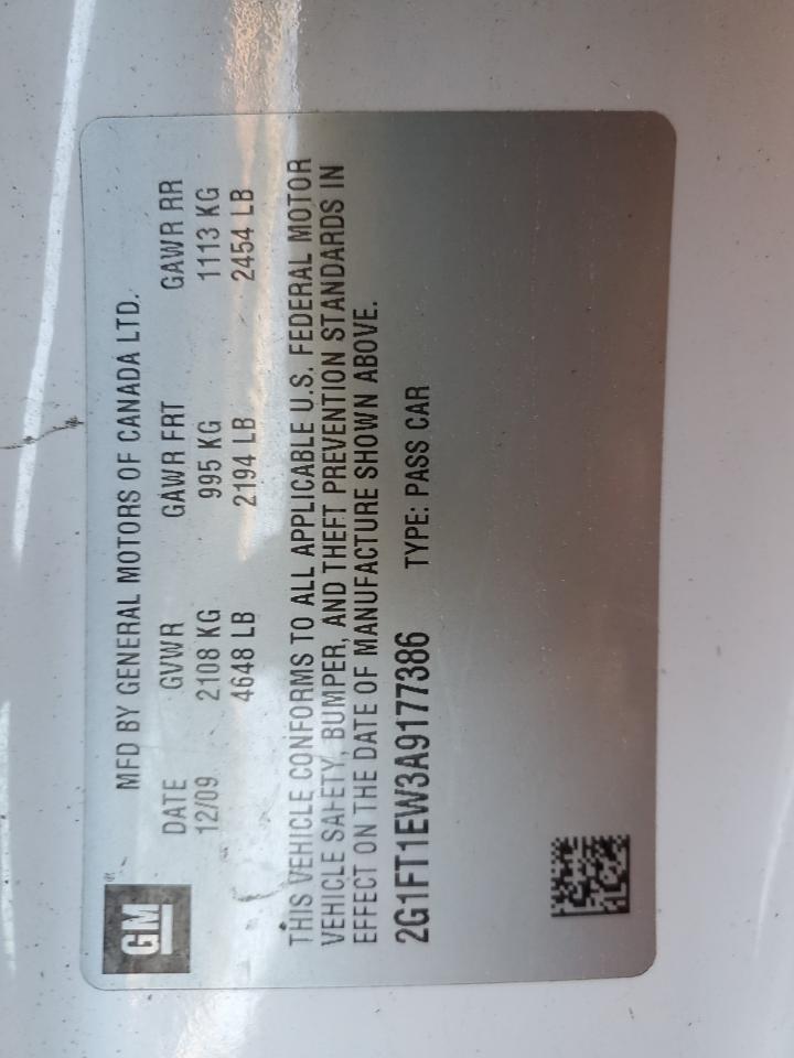 2010 Chevrolet Camaro Ss VIN: 2G1FT1EW3A9177386 Lot: 51413375