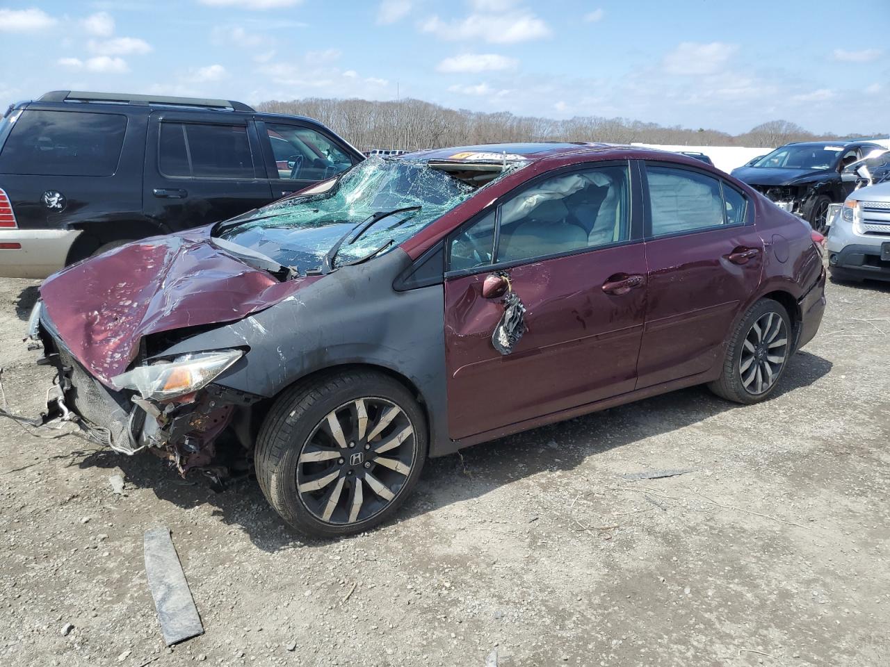 2014 Honda Civic Exl de vânzare în Assonet, MA - Rollover