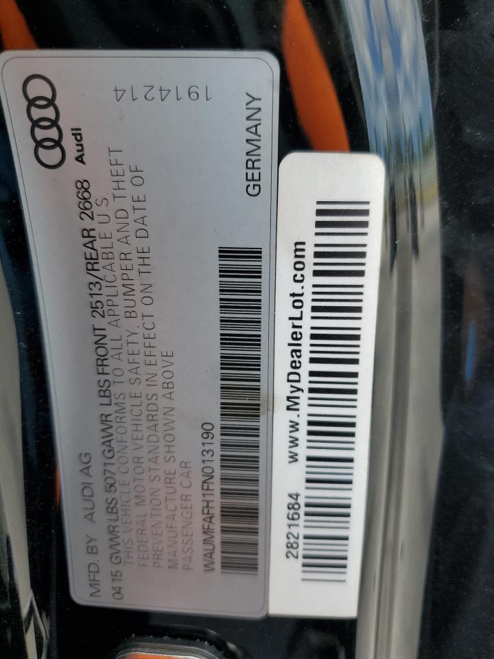 2015 Audi A5 Premium Plus VIN: WAUMFAFH1FN013190 Lot: 55076605