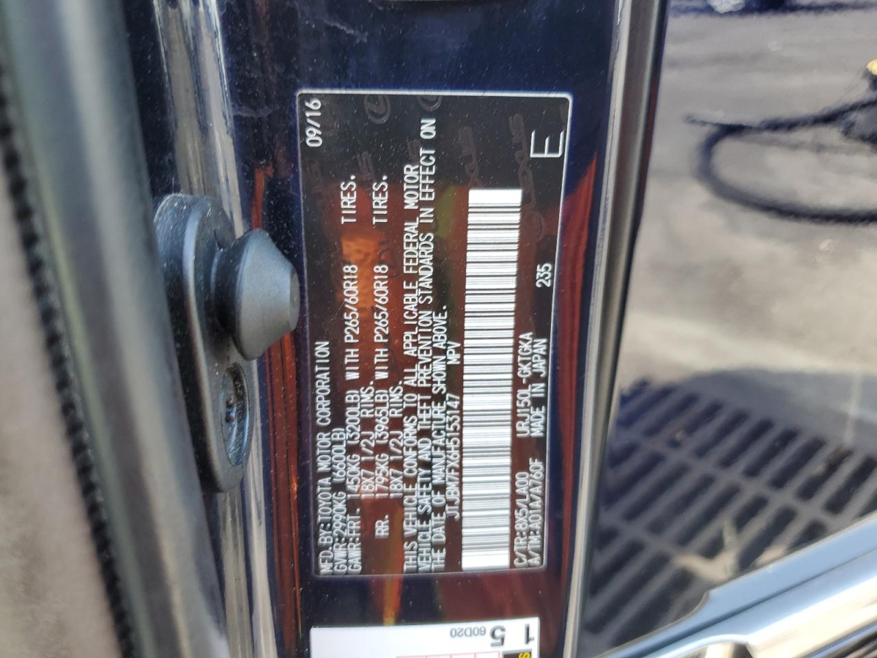2017 Lexus Gx 460 VIN: JTJBM7FX6H5153147 Lot: 52006515