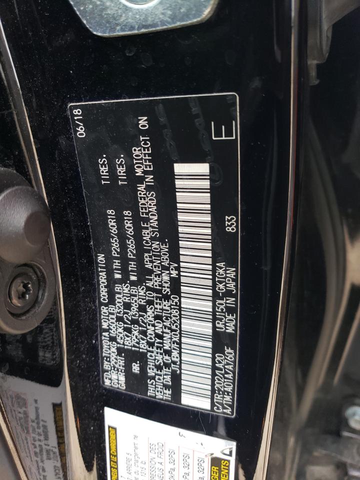 2018 Lexus Gx 460 VIN: JTJBM7FX0J5208150 Lot: 54355655