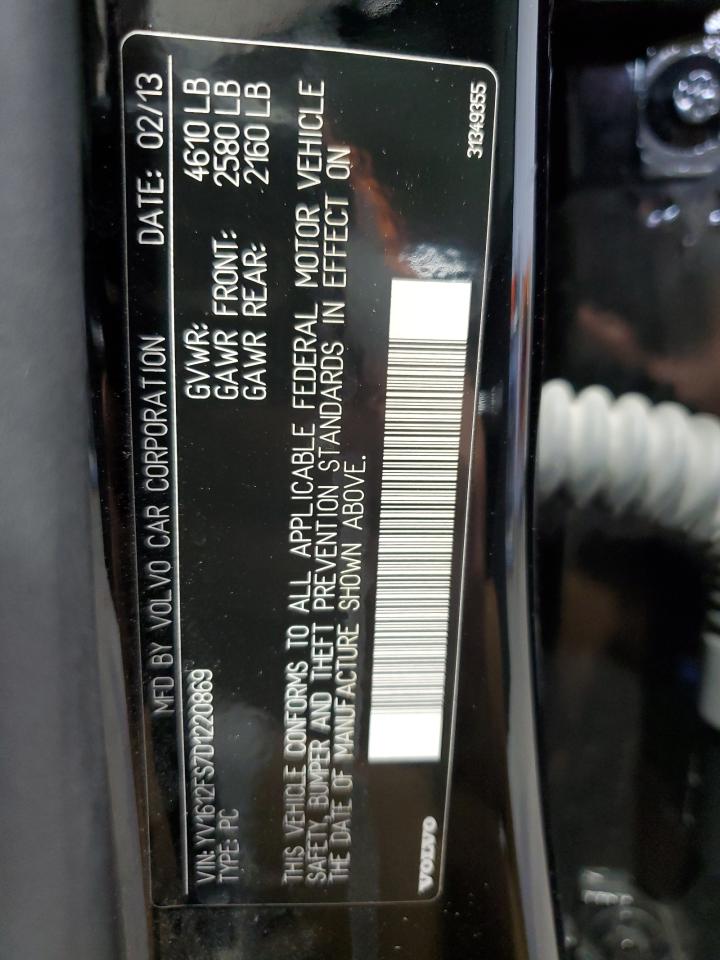 2013 Volvo S60 T5 VIN: YV1612FS7D1220869 Lot: 52157935