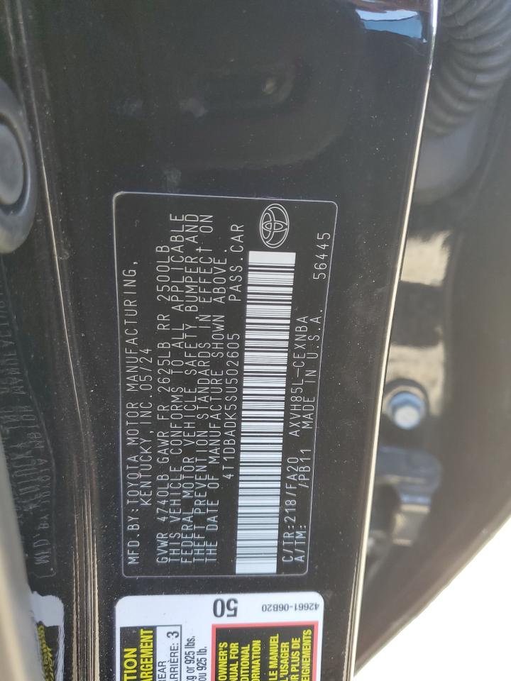 2025 Toyota Camry Xse VIN: 4T1DBADK5SU502605 Lot: 52595885
