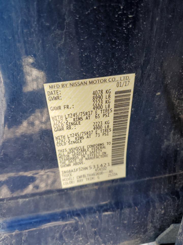 1n6ba1f32hn531421 1N6BA1F32HN531421 2017 Nissan Titan Xd S