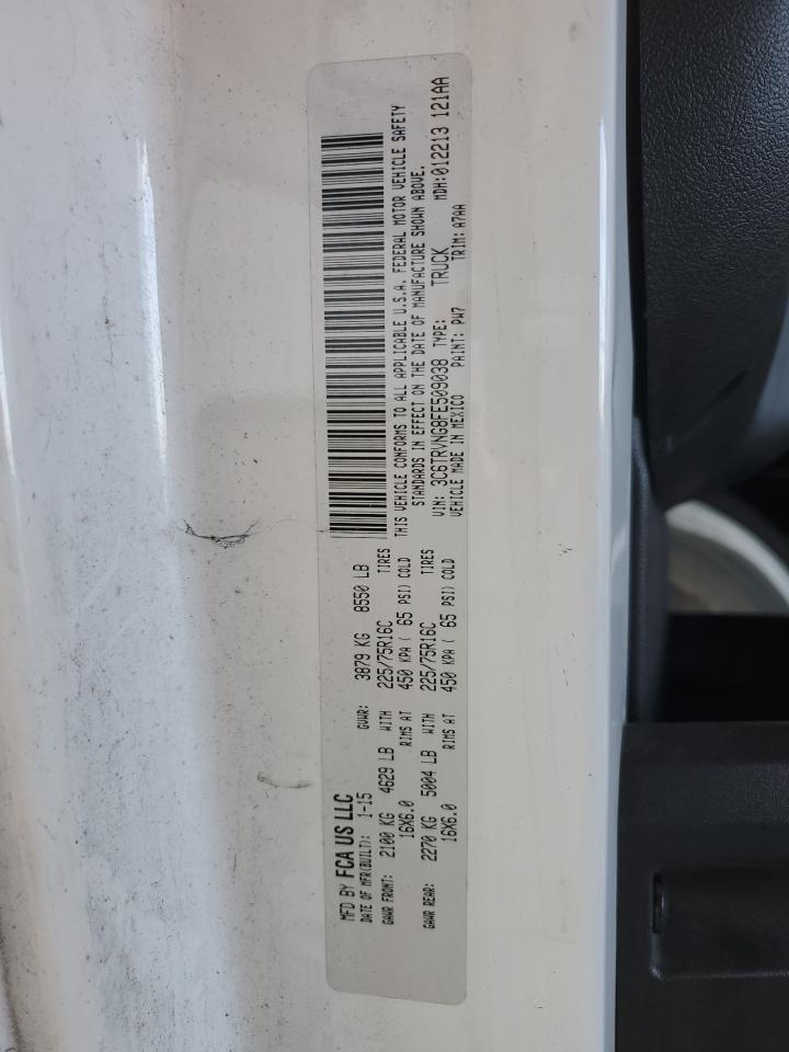2015 Ram Promaster 1500 1500 Standard VIN: 3C6TRVNG8FE509038 Lot: 54753365