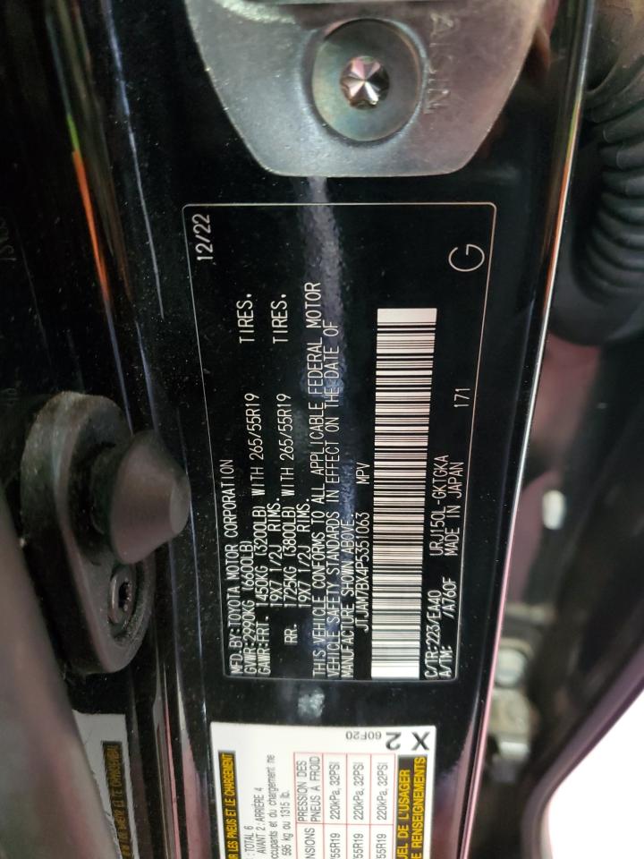 2023 Lexus Gx 460 VIN: JTJAM7BX4P5351063 Lot: 73936334