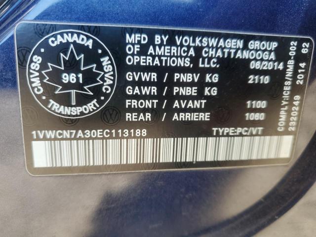 2014 VOLKSWAGEN PASSAT SEL