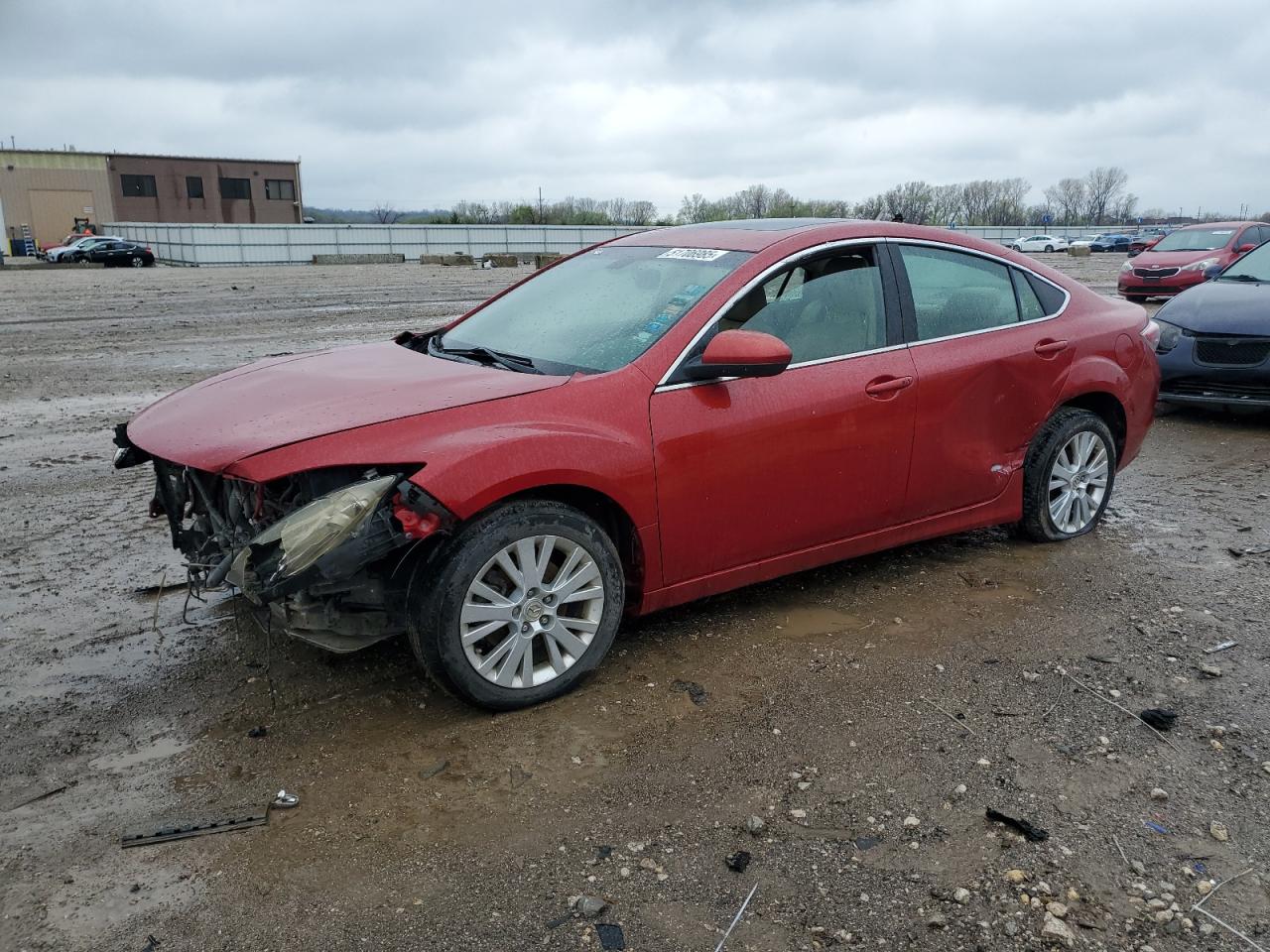 2009 Mazda 6 I red null gas 1YVHP82A395M05945 photo #1