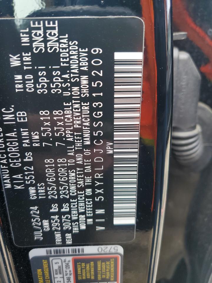 2025 Kia Sorento S VIN: 5XYRLDJC5SG315209 Lot: 54699615