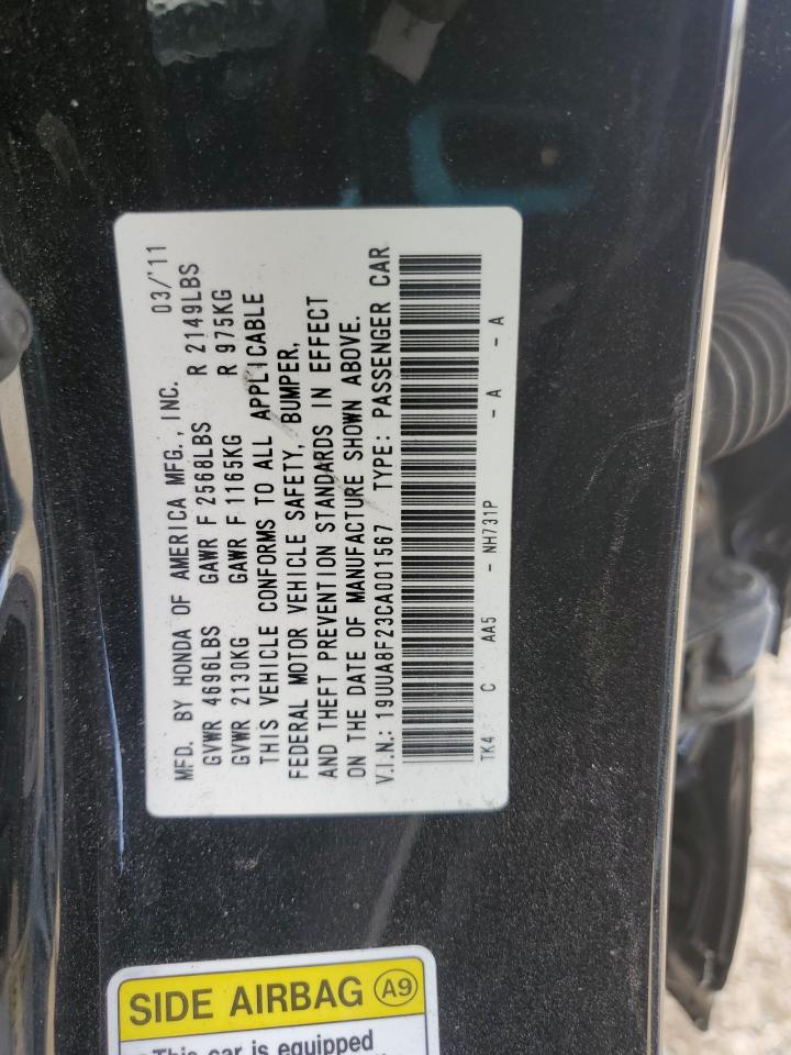 2012 Acura Tl VIN: 19UUA8F23CA001567 Lot: 54799455