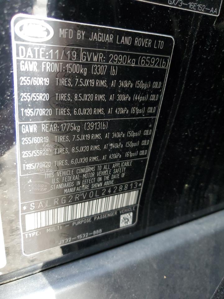 2020 Land Rover Discovery Se VIN: SALRG2RV0L2428813 Lot: 51482615