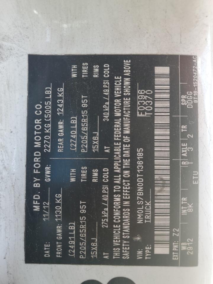 2013 Ford Transit Connect Xlt VIN: NM0LS7BN0DT136185 Lot: 50920455