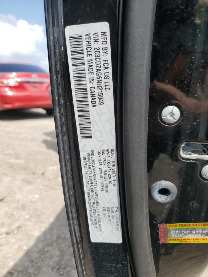2022 Dodge Challenger Sxt VIN: 2C3CDZAG6NH215049 Lot: 54019685