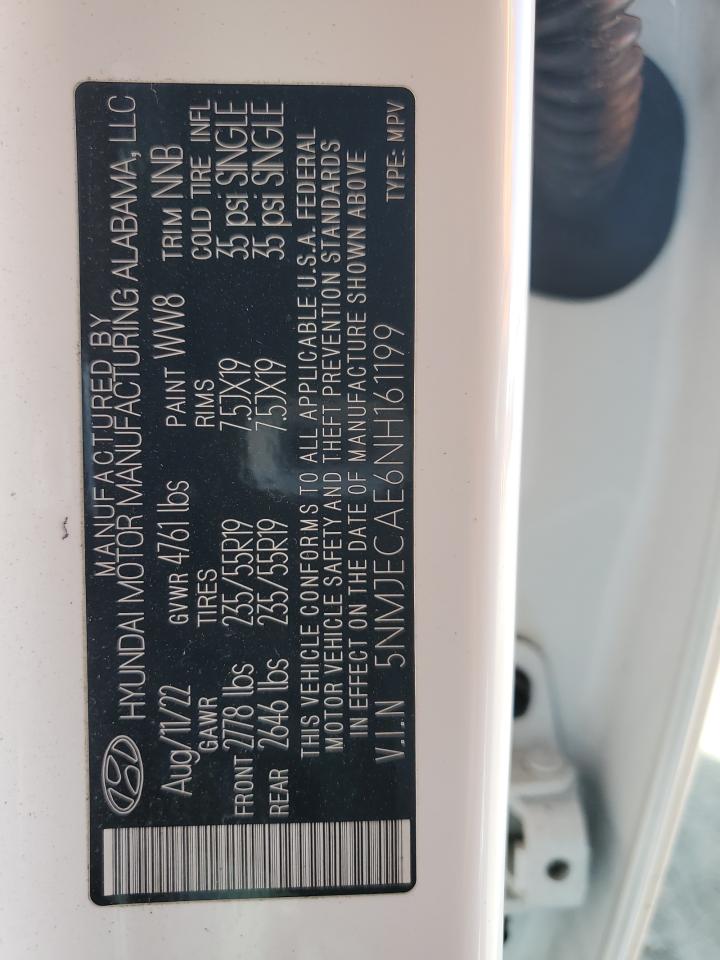 2022 Hyundai Tucson Limited VIN: 5NMJECAE6NH161199 Lot: 53136305