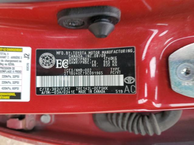2009 TOYOTA COROLLA BASE