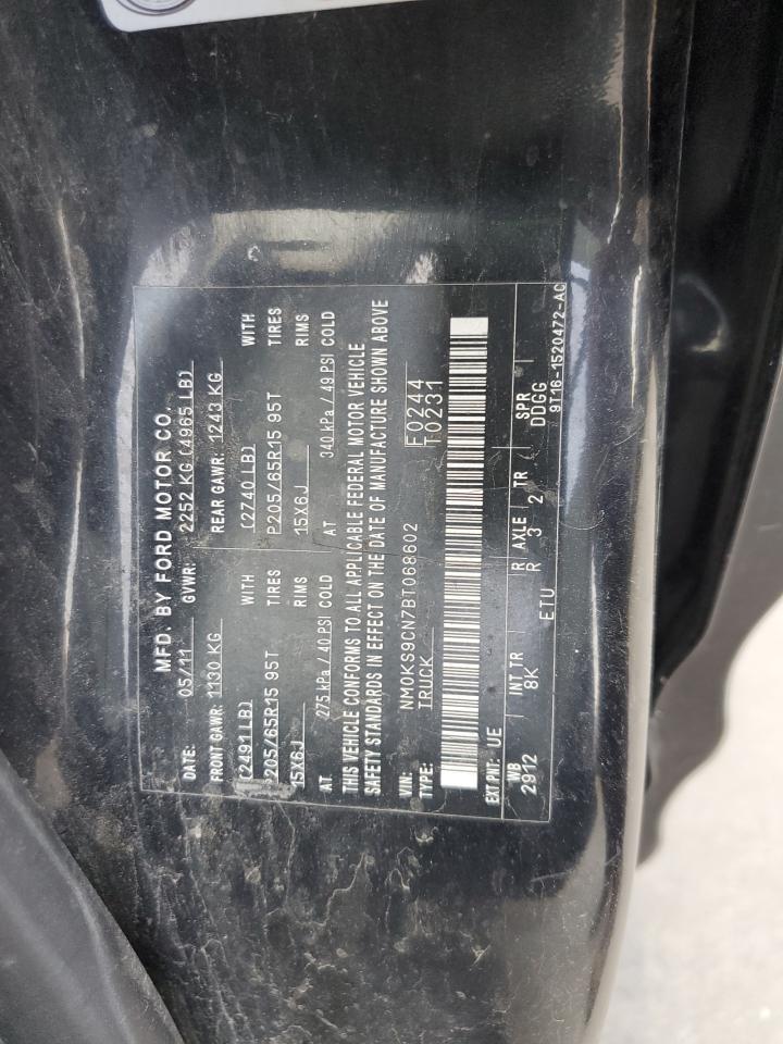 2011 Ford Transit Connect Xlt Premium VIN: NM0KS9CN7BT068602 Lot: 54404885