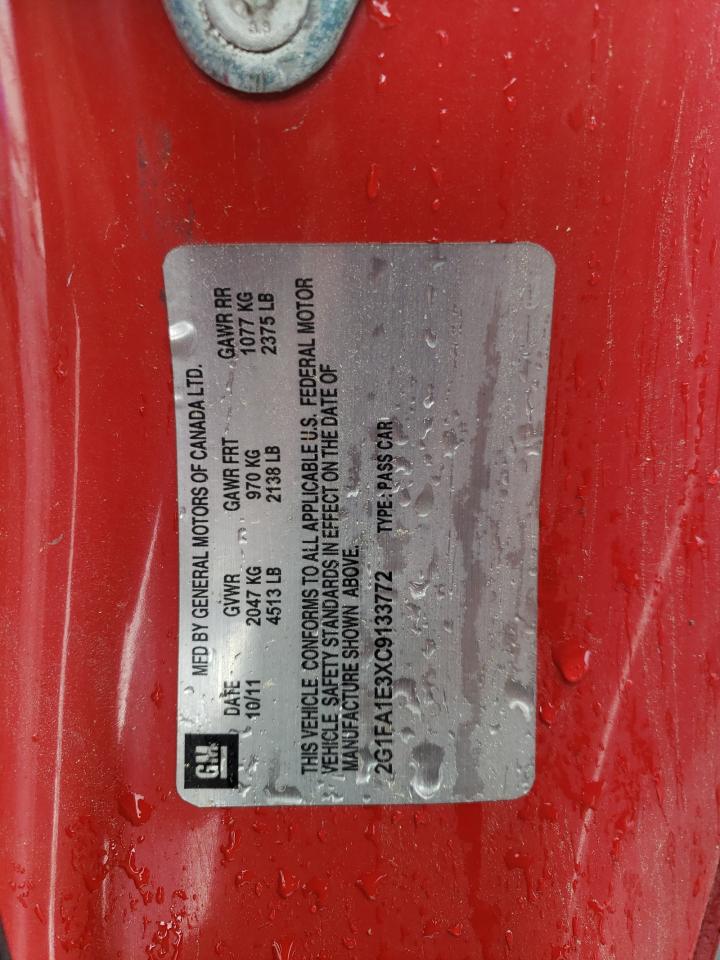 2012 Chevrolet Camaro Ls VIN: 2G1FA1E3XC9133772 Lot: 52488335