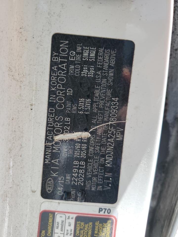2015 Kia Soul VIN: KNDJN2A25F7809334 Lot: 54345535