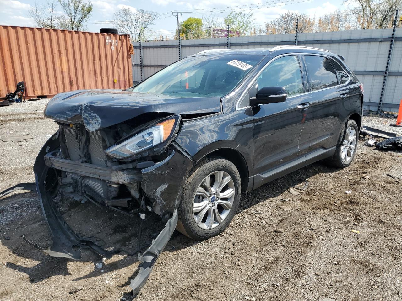 2019 Ford Edge Titanium na sprzedaż w Chicago Heights, IL - Front End