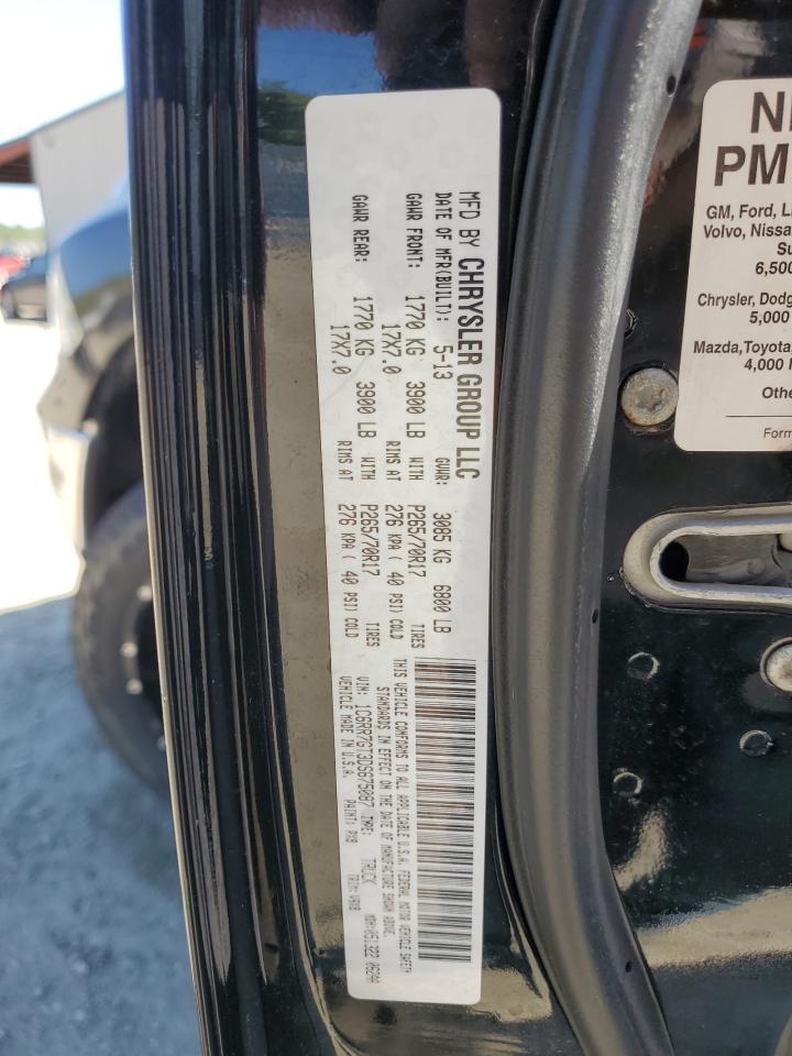 2013 Ram 1500 Slt VIN: 1C6RR7GT3DS675087 Lot: 53305155