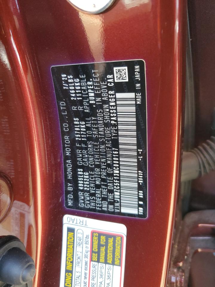 2021 Honda Clarity VIN: JHMZC5F13MC000167 Lot: 52386745