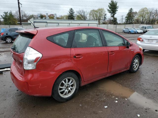  TOYOTA PRIUS 2012 Czerwony