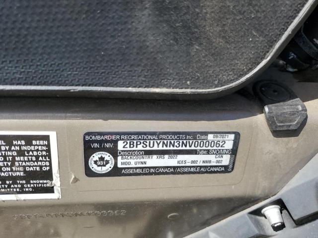 2022 SKIDOO BACKCOUNTR