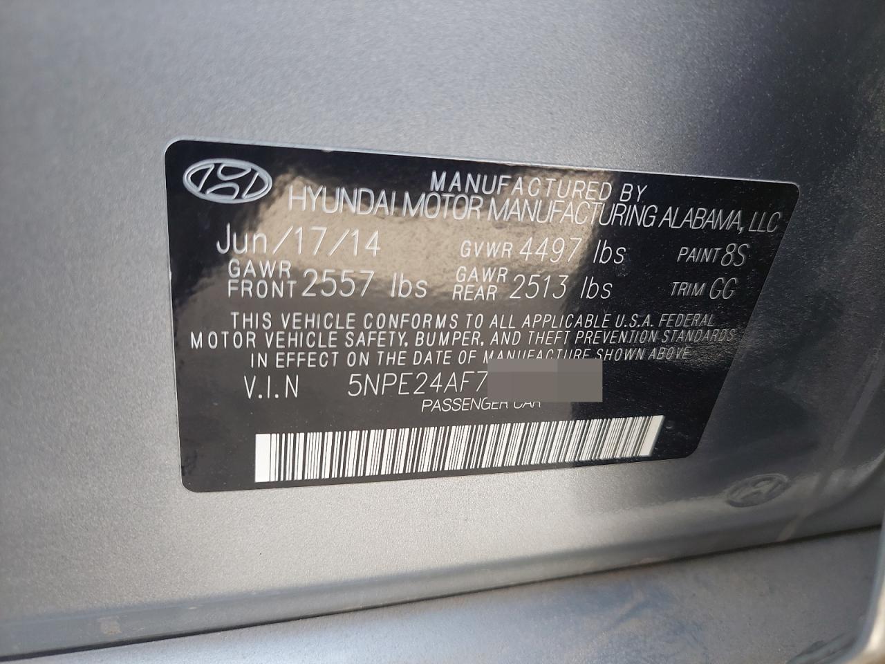 5NPE24AF7FH022213 - 2015 Hyundai SONATA - #undefined