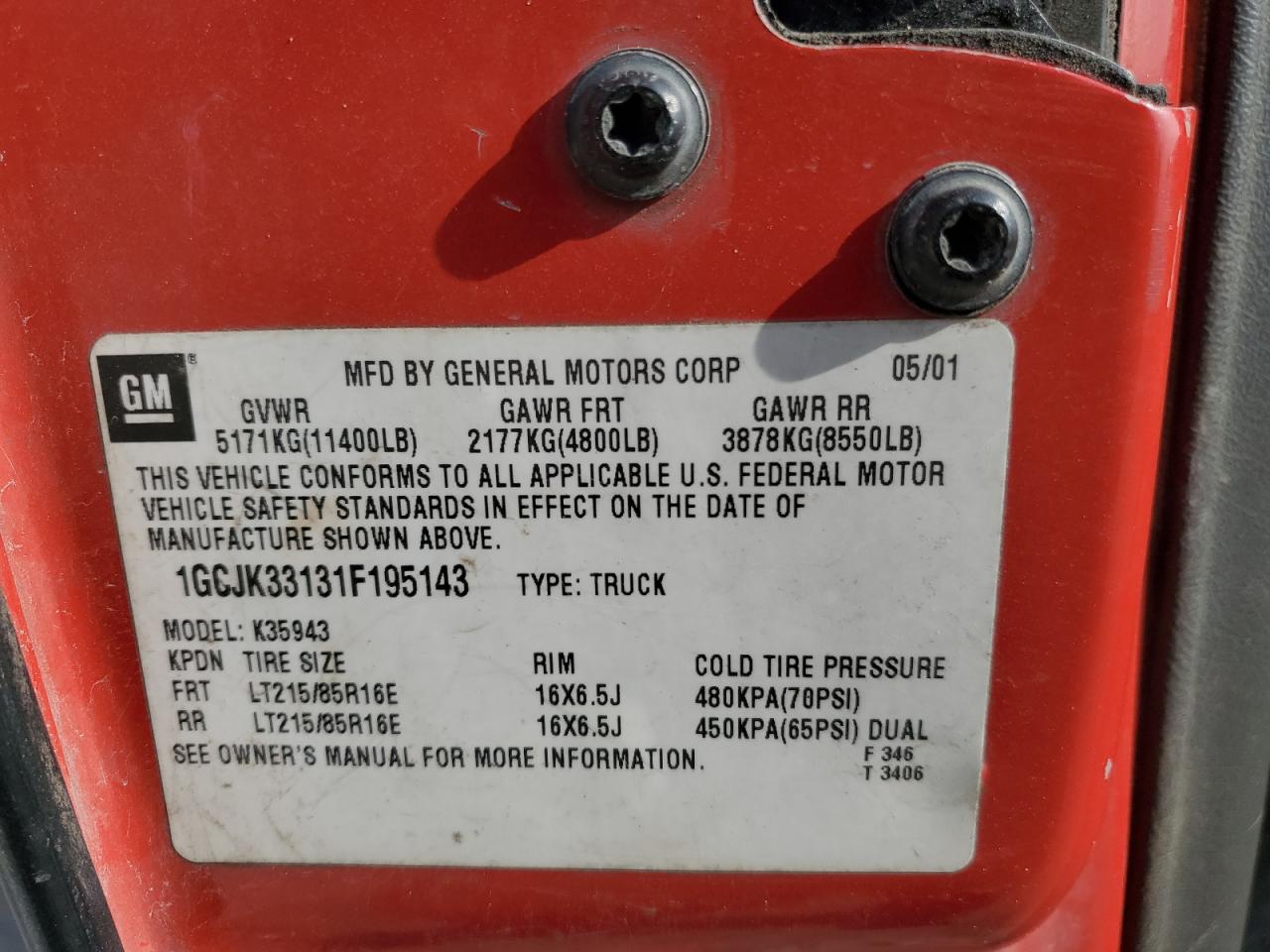 2003 Chevrolet Silverado K2500 Heavy Duty VIN: 1GCHK29U53E154791 Lot: 51107765