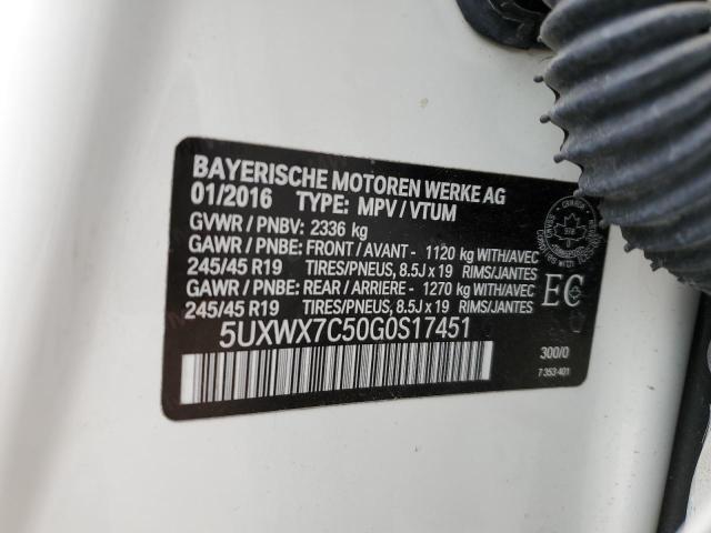 2016 BMW X3 XDRIVE35I