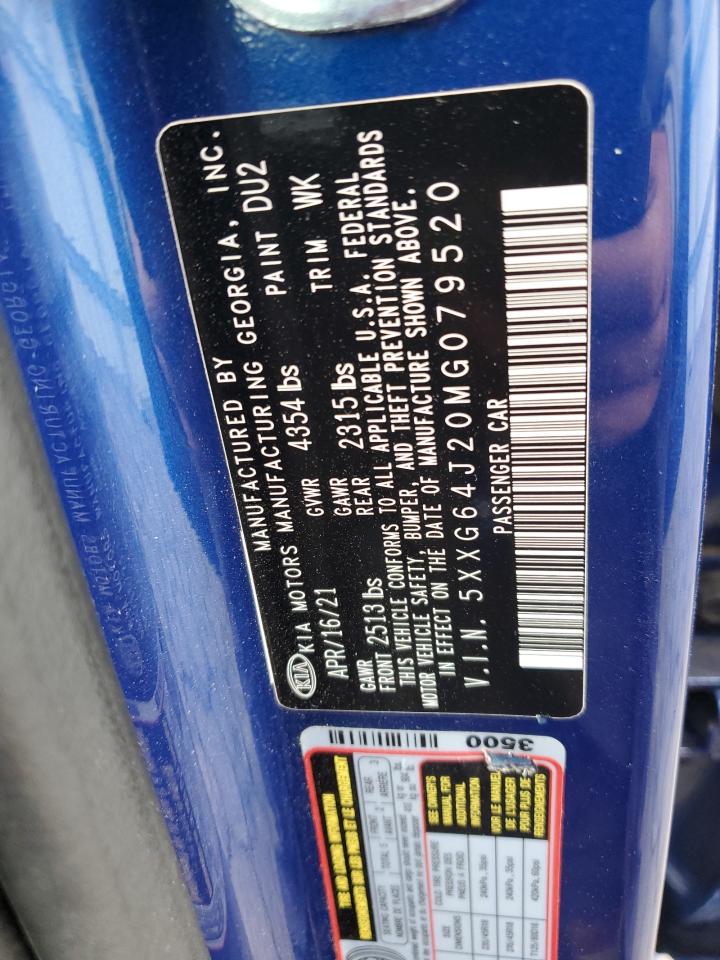 2021 Kia K5 Gt Line VIN: 5XXG64J20MG079520 Lot: 53826615