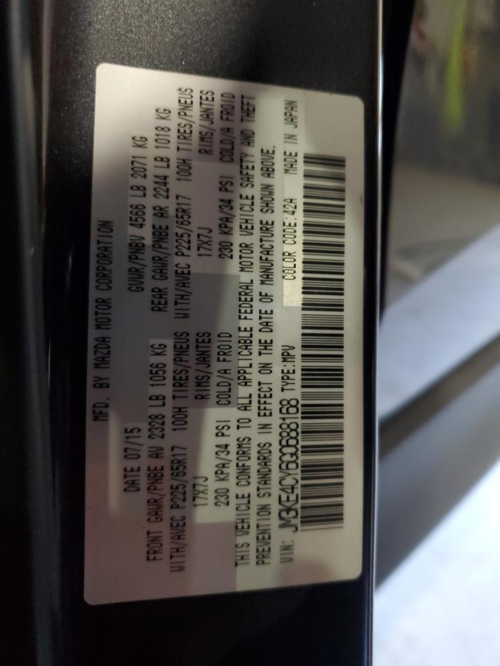 2016 Mazda Cx-5 Touring VIN: JM3KE4CY6G0688168 Lot: 52728875