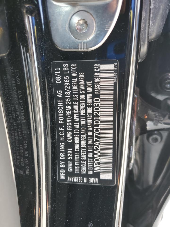 2012 Porsche Panamera 2 VIN: WP0AA2A77CL012030 Lot: 53091805