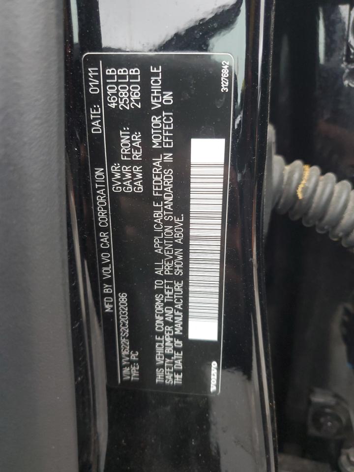2012 Volvo S60 T5 VIN: YV1622FS2C2032086 Lot: 53099675