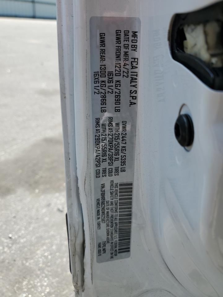 2022 Ram Promaster City Tradesman VIN: ZFBHRFAB2N6W62567 Lot: 55248025