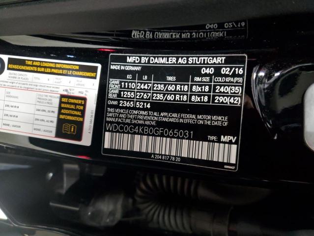 2016 MERCEDES-BENZ GLC 300 4MATIC
