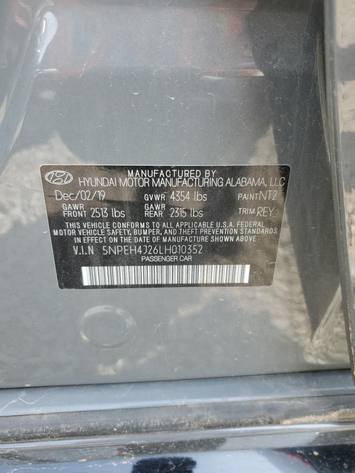 2020 Hyundai Sonata Limited VIN: 5NPEH4J26LH010352 Lot: 54092595