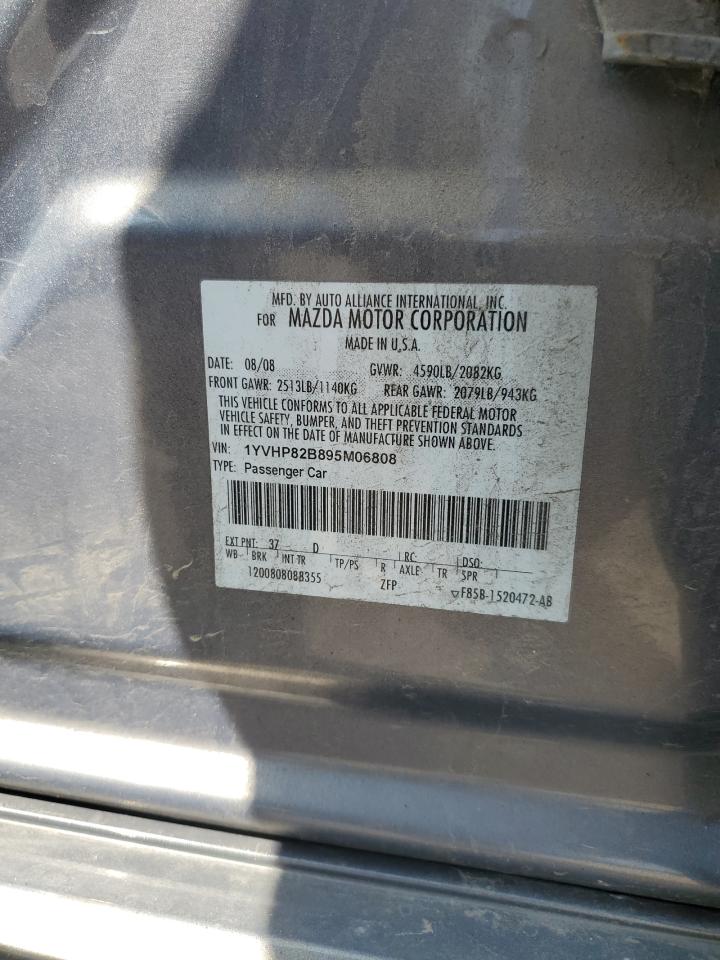 2009 Mazda 6 S VIN: 1YVHP82B895M06808 Lot: 54294595