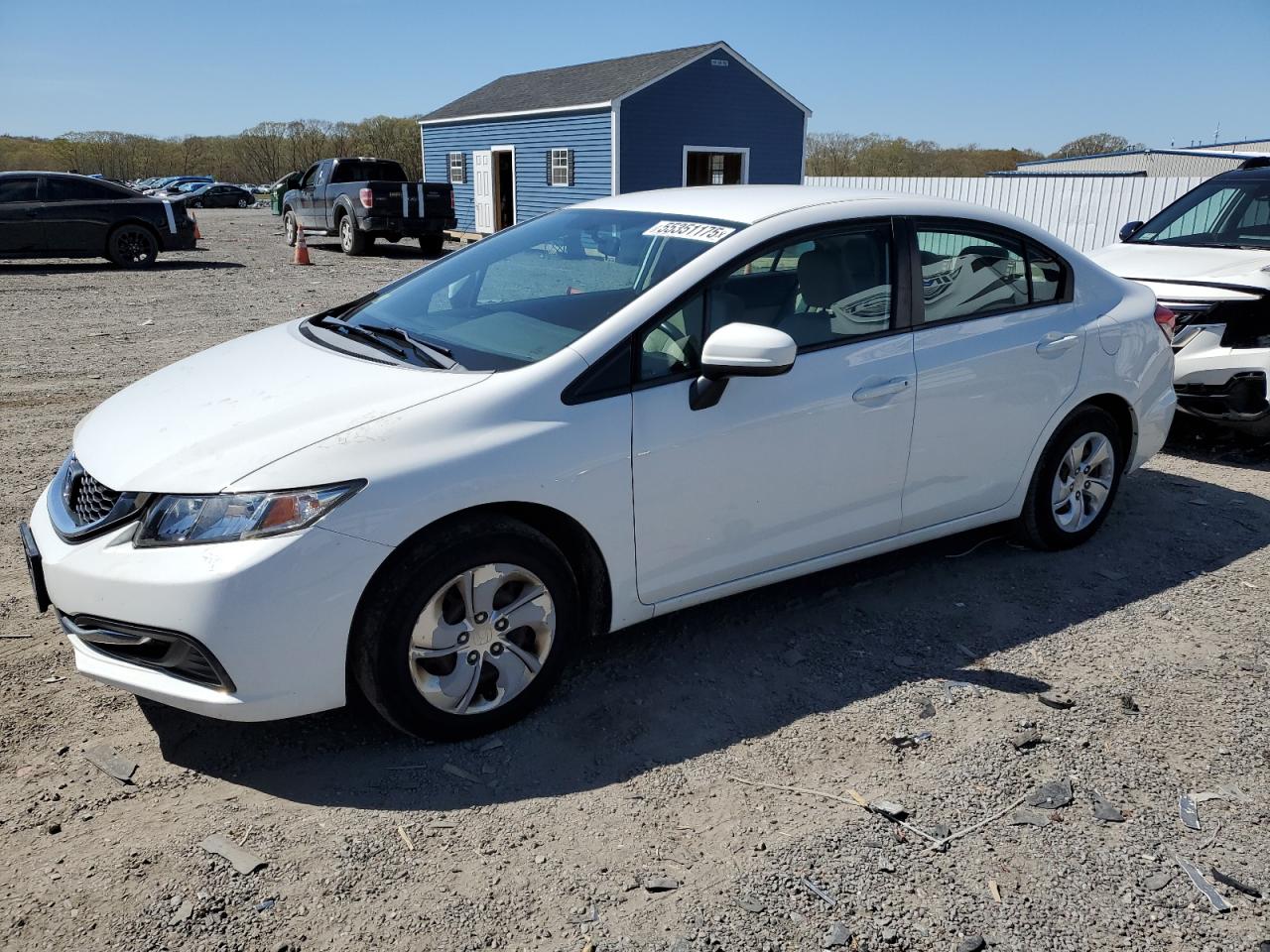 2014 Honda Civic Lx de vânzare în Assonet, MA - Side