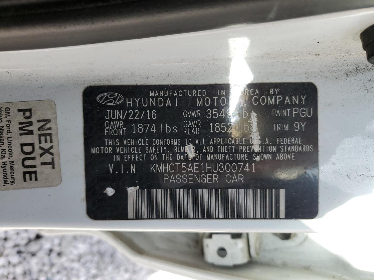 2018 Hyundai Accent Se VIN: KMHCT5AE1HU300741 Lot: 51114325