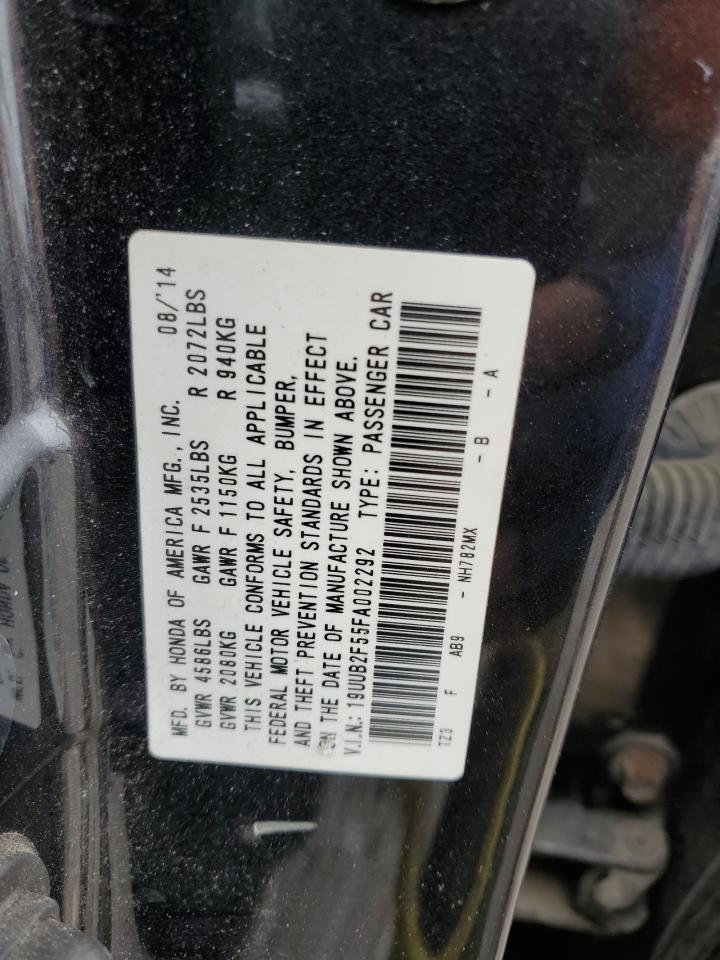 2015 Acura Tlx Tech VIN: 19UUB2F55FA002292 Lot: 51831585
