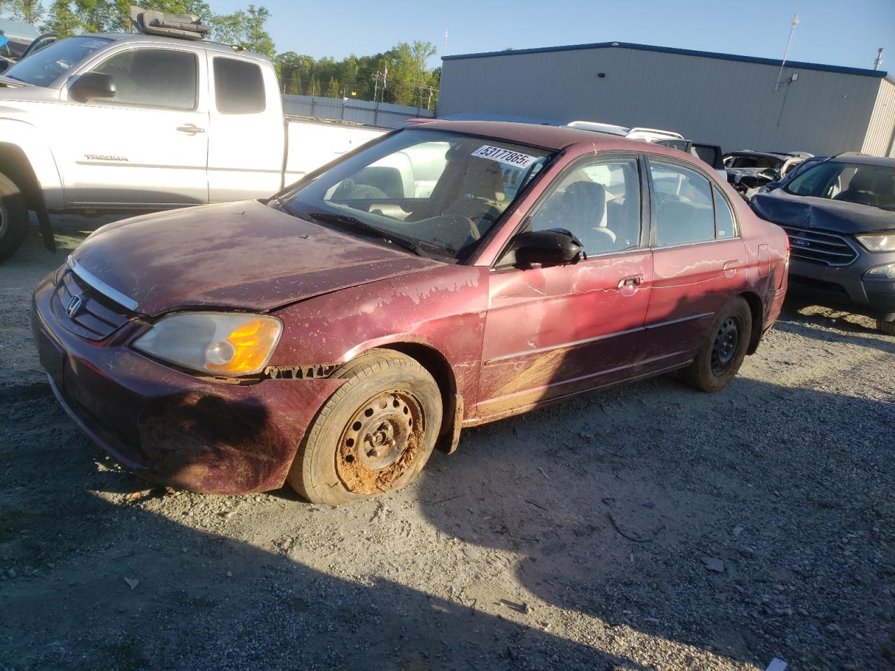 2002 Honda Civic Lx na sprzedaż w Spartanburg, SC - Front End