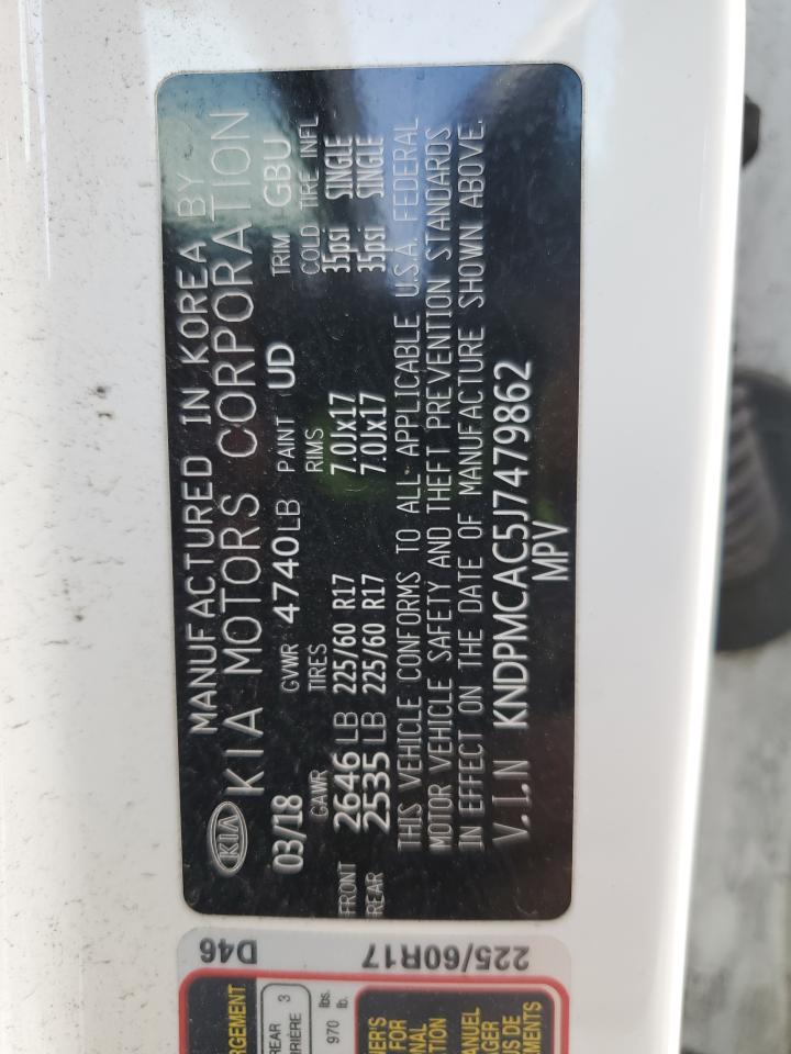 2018 Kia Sportage Lx VIN: KNDPMCAC5J7479862 Lot: 53525665