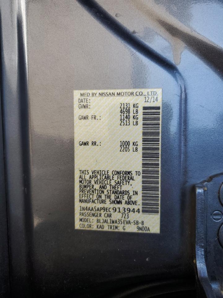 2014 Nissan Maxima S VIN: 1N4AA5AP9EC913944 Lot: 53427865