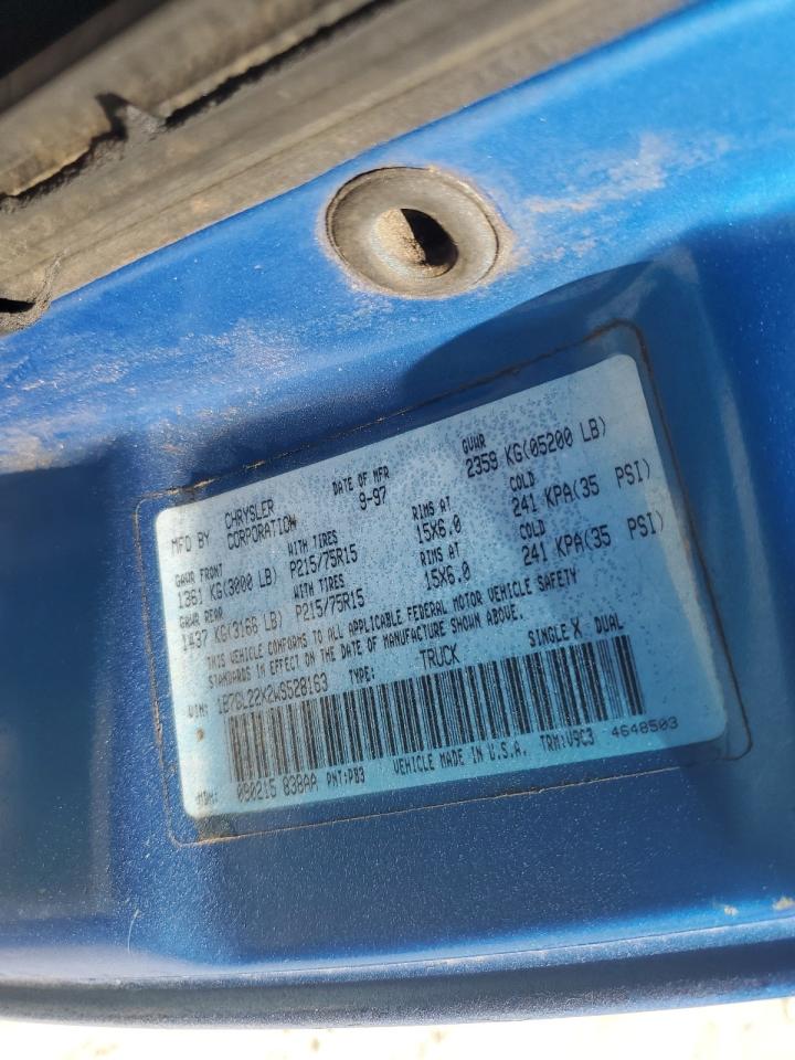 1998 Dodge Dakota VIN: 1B7GL22X2WS528163 Lot: 55296615